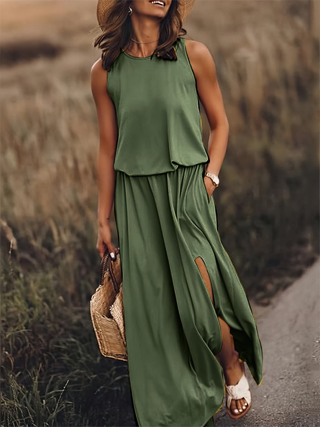 GR | Simple Boho Maxi Dress in Modal for Women