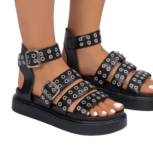 GR | Women's sandals with open toe and thick sole