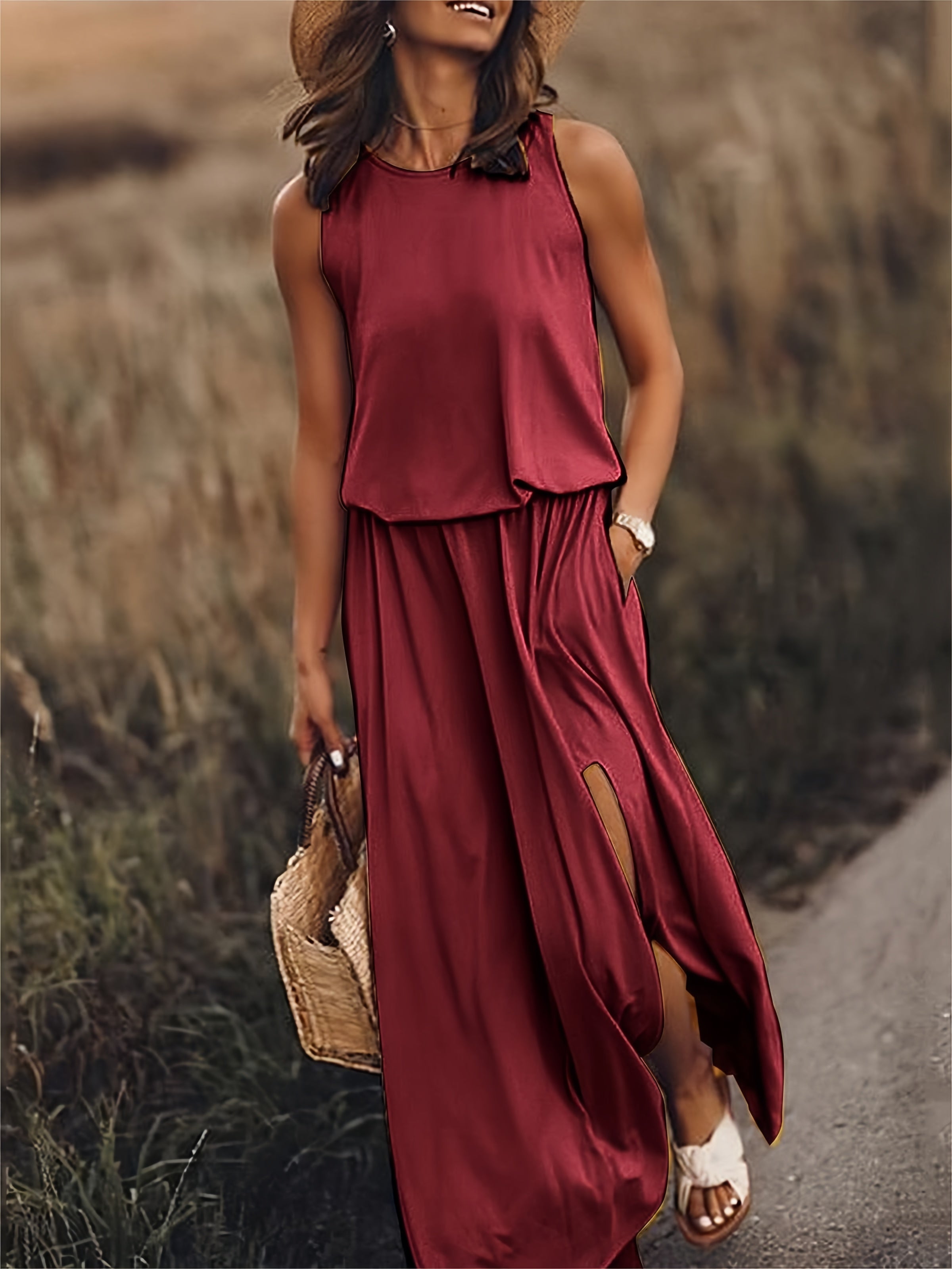 GR | Simple Boho Maxi Dress in Modal for Women