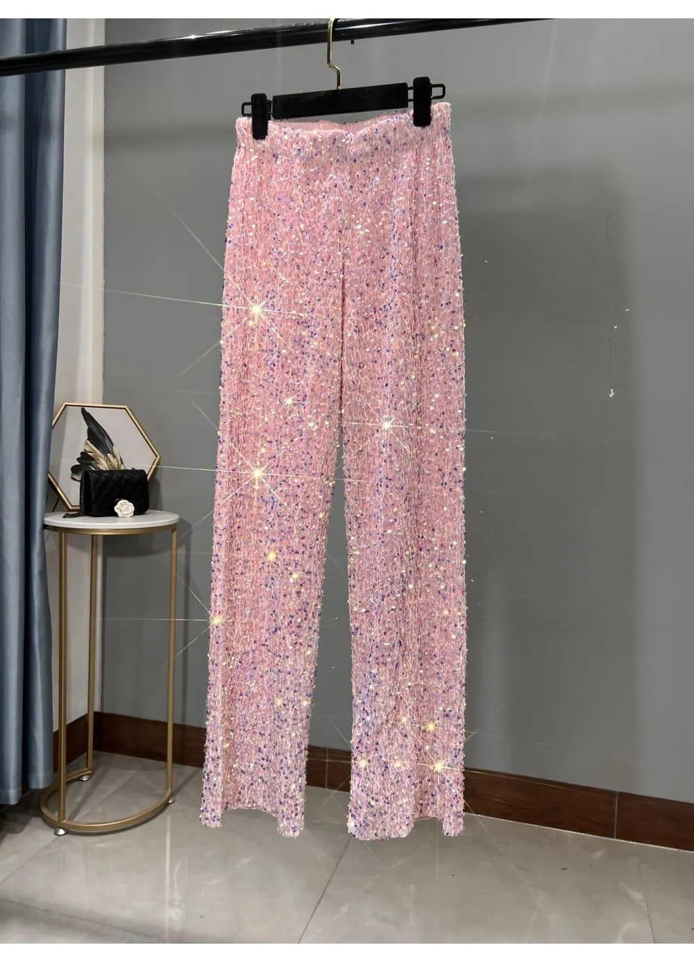 GR | Wide-leg sun pants with sequins
