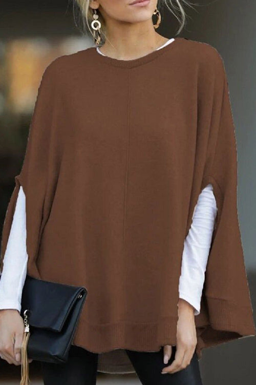 GR | Rosiedress Round Neck Batwing Sleeve Cape Top