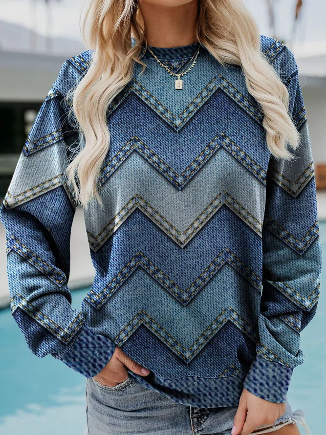 GR | GEOMETRIC CASHMERE SWEATSHIRT