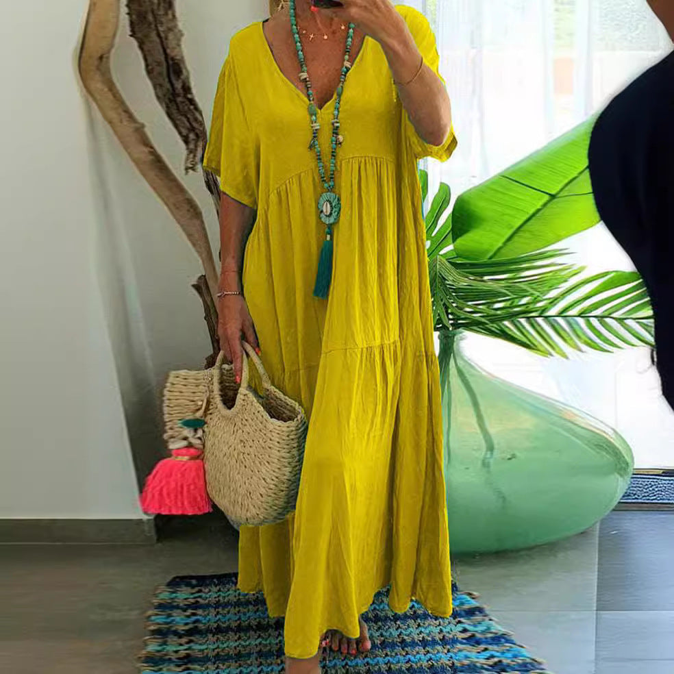 GR | Irregular Multicolored Plus Size Dress