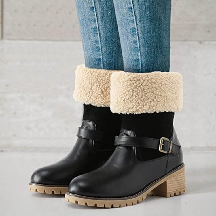 GR | Stylish autumn ankle boots with buckle for women