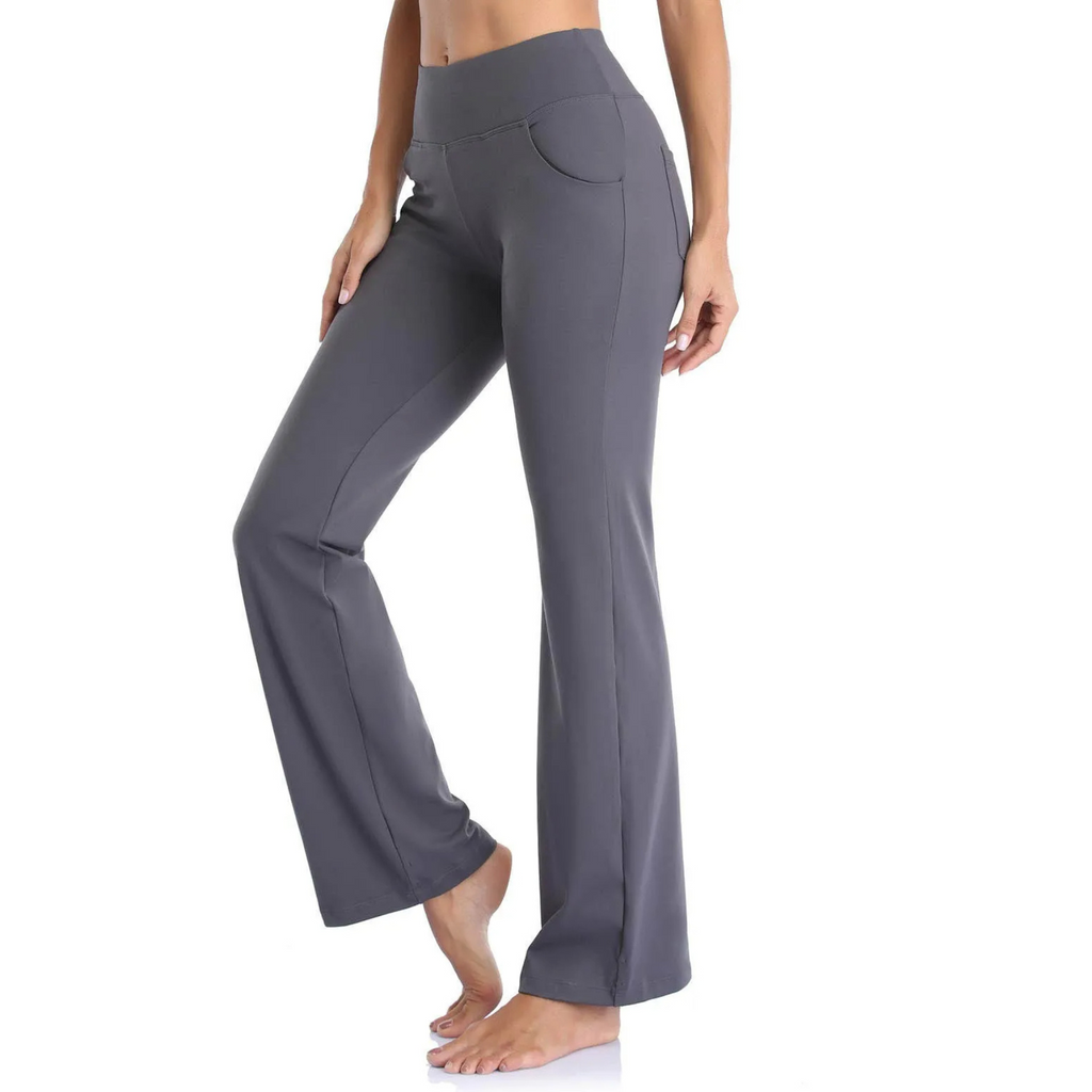 GR | Sporty flared trousers with high waist