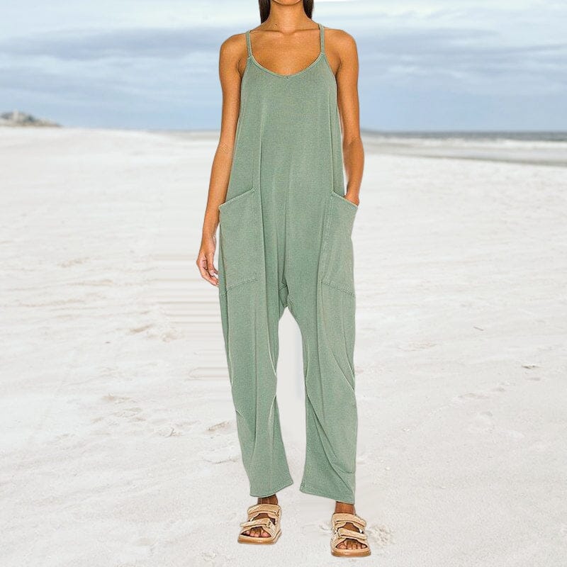 GR | Loose Wide Leg Sleeveless Jumpsuit for Women