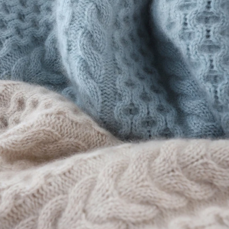 GR | Luxuriöser Kaschmir-Rollkragenpullover mit Karomuster