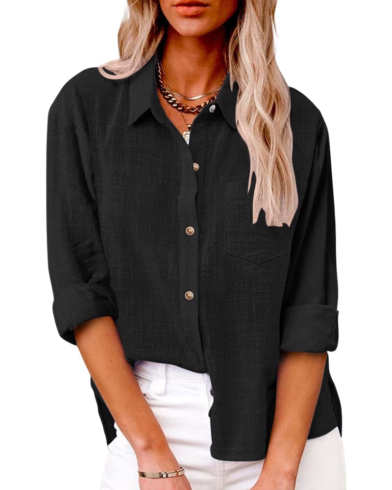 GR | Cotton-linen blouse