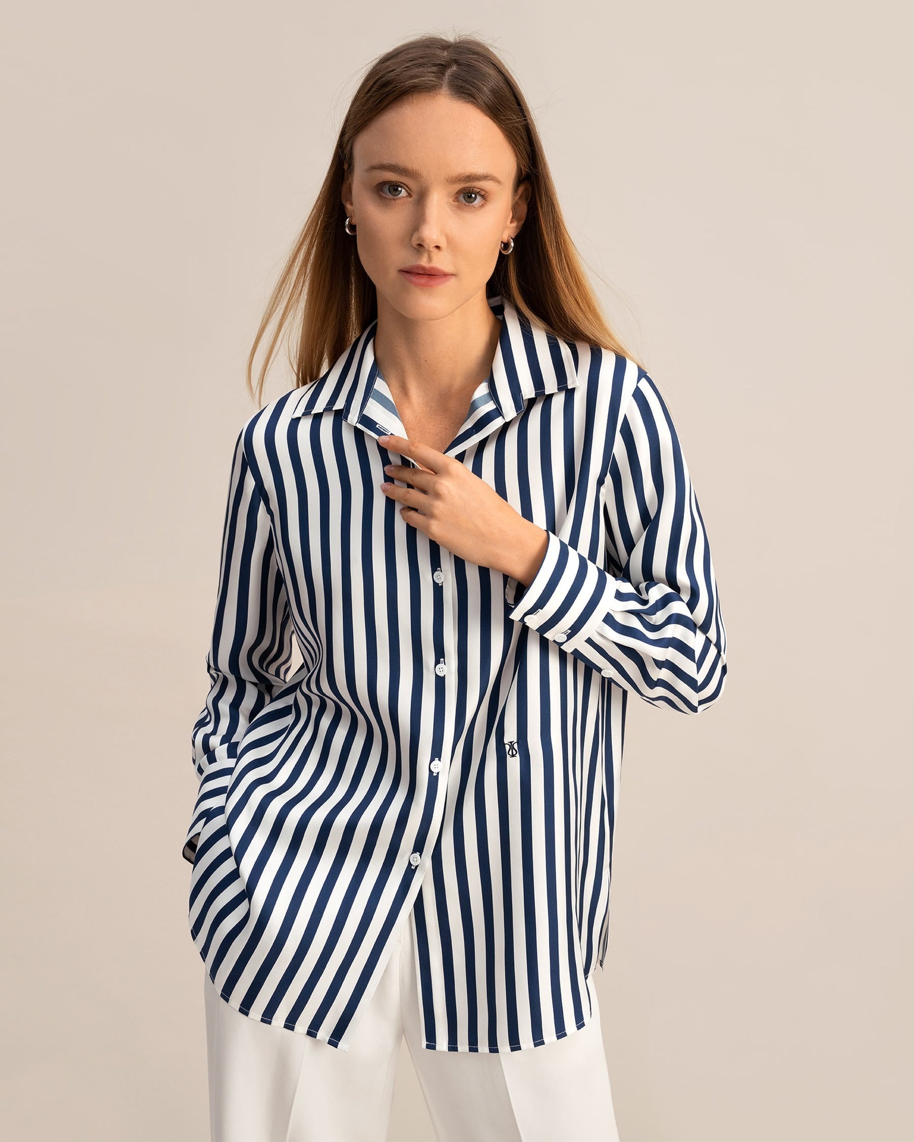 GR | Striped silk shirt