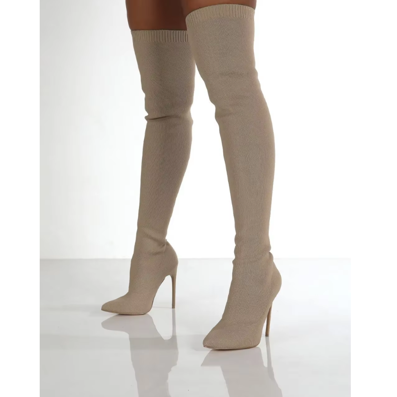 GR | Over-the-knee stretch stiletto boots, elegant women's boots