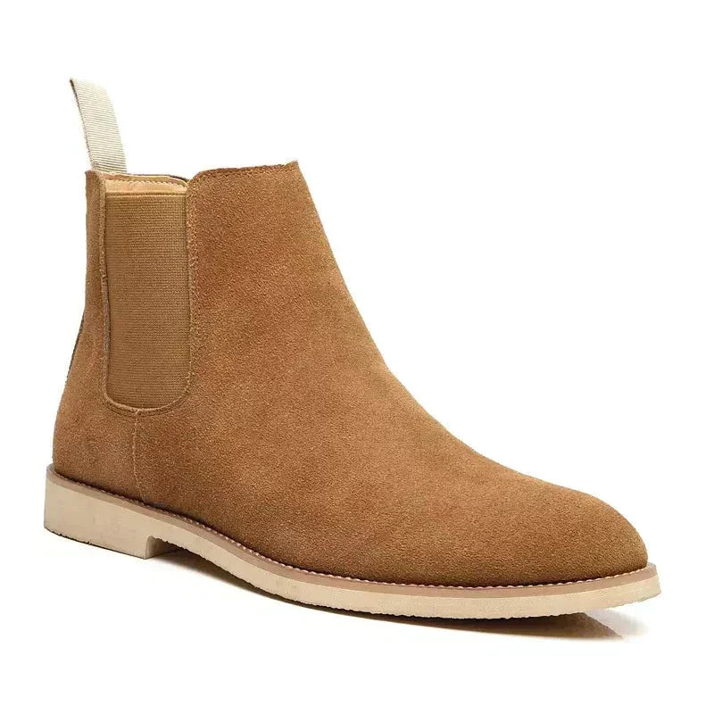 GR | Luxury Calf Suede Chelsea Boots with Leather Insole