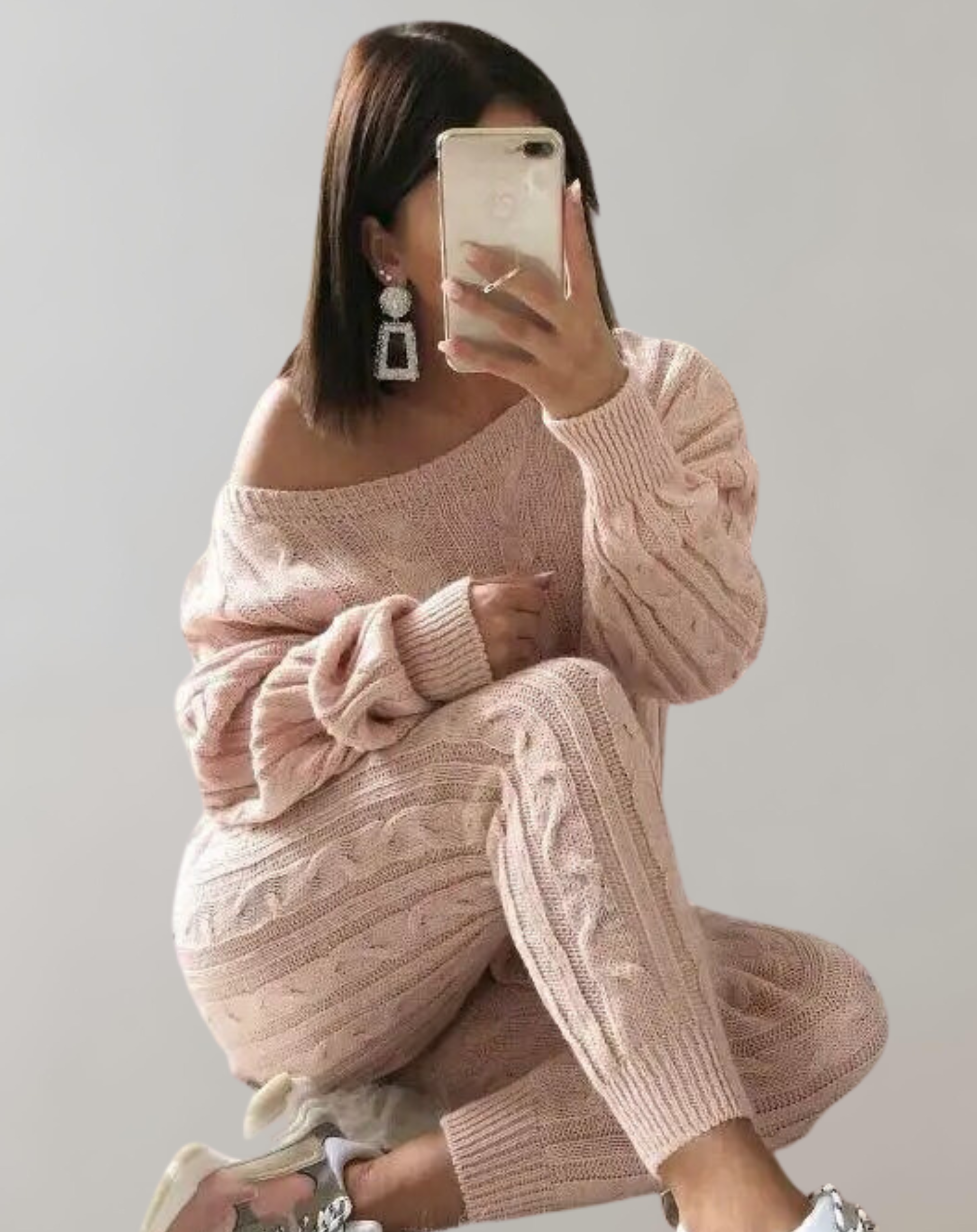 GR - Knitted Shoulder and Trousers Set