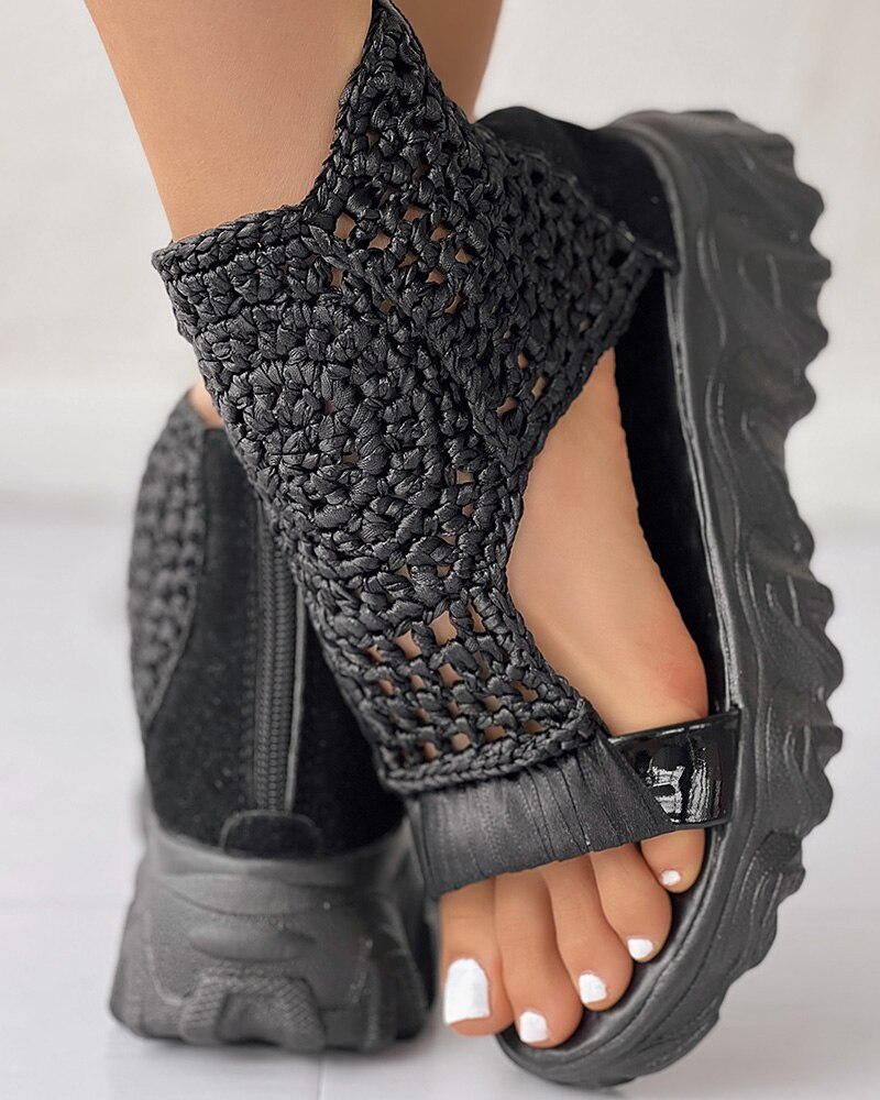GR | Knitted Elastic Summer Sandals