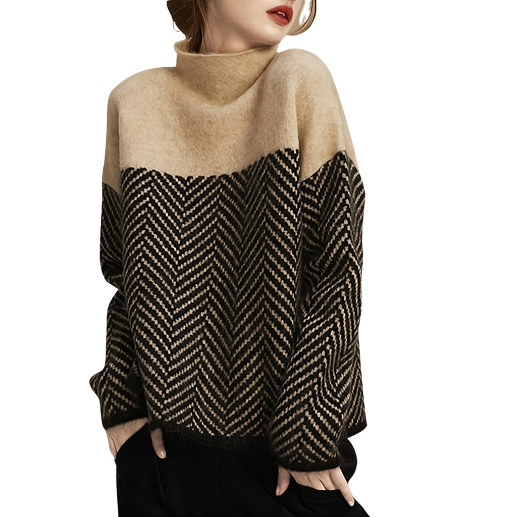 GR | Eleganter Wollrollkragenpullover für Damen - Stilvoller und wärmer Pullover