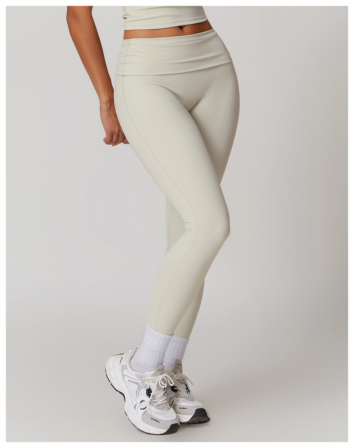 GR | Trendige Fitness Schnell-Trocknend Yoga-Hose mit Falten