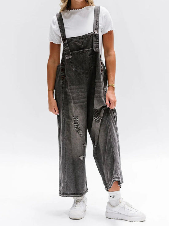 GR | Women's Loose Denim Jumpsuit Comfortable & Stylish
