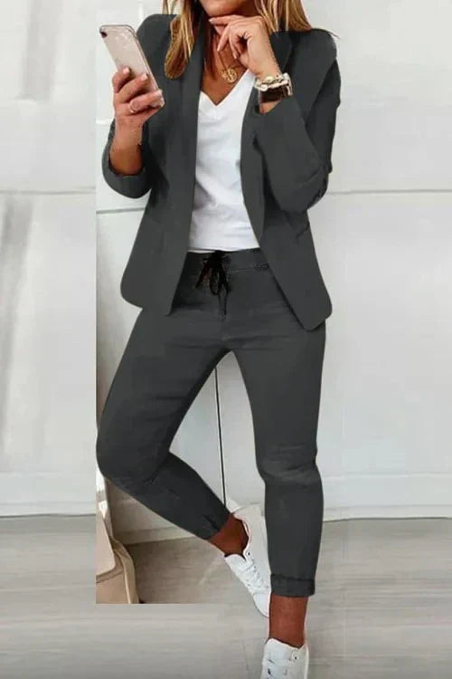 GR | Langärmeliger Blazer Und Hose Stil