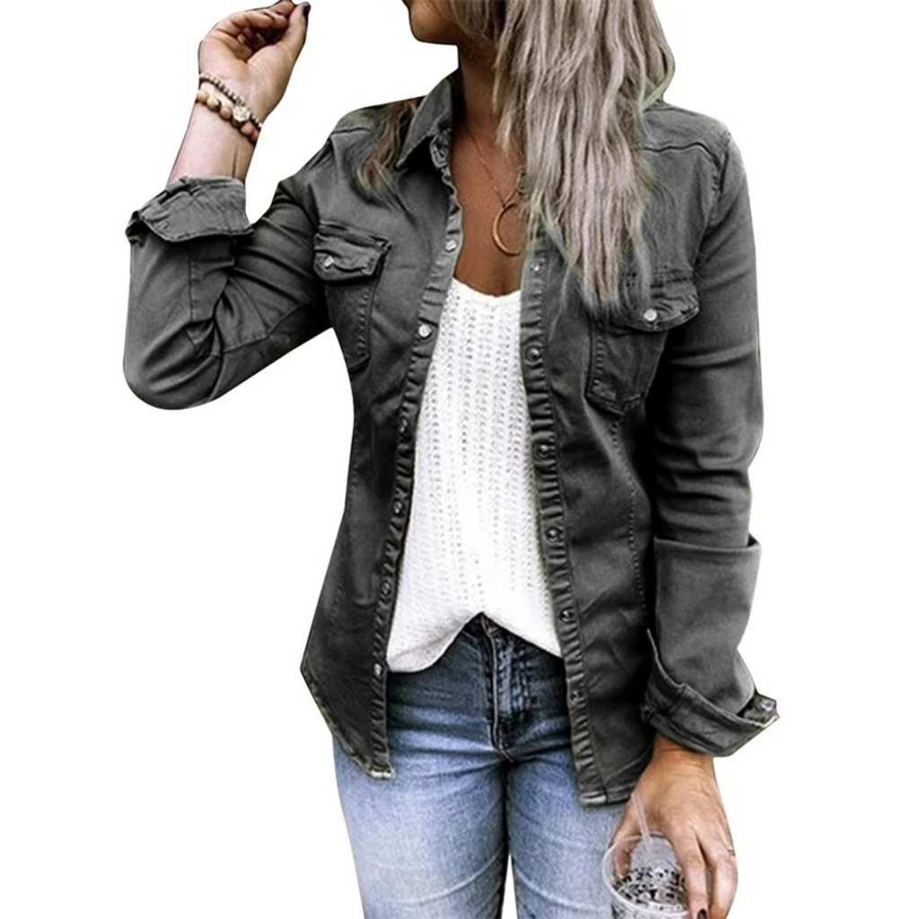 GR | Women's Summer Jacket in Military Denim Style