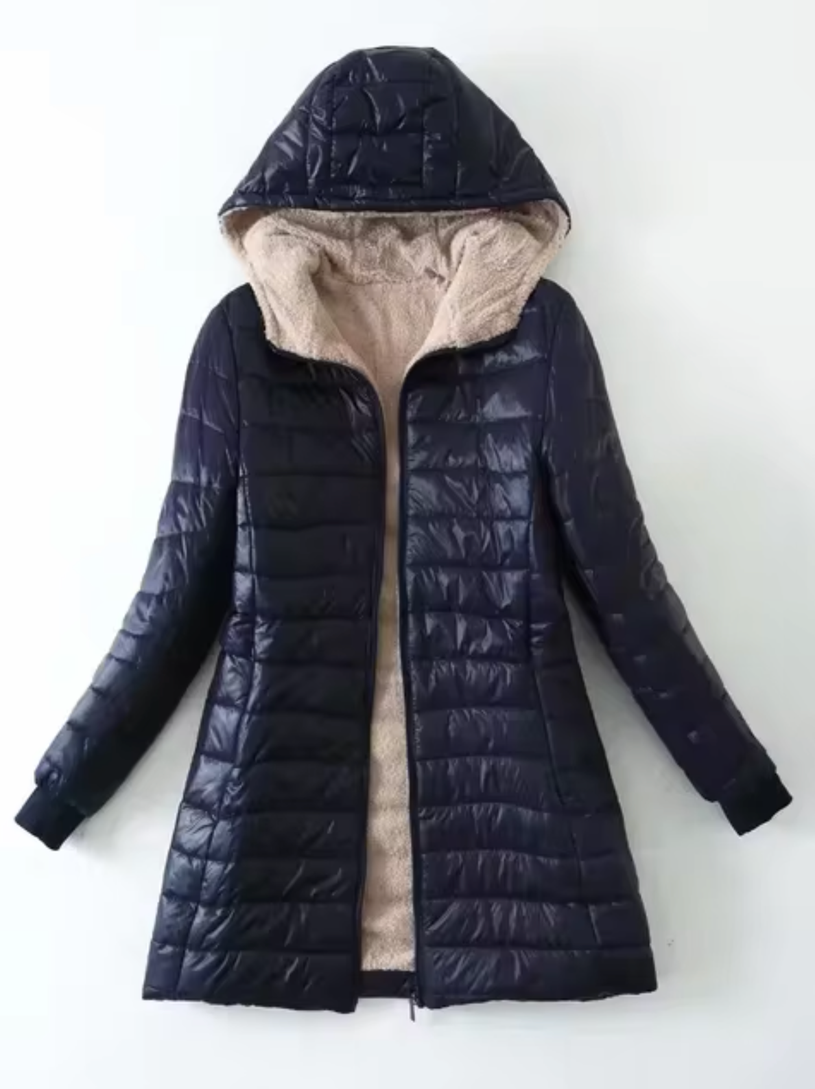 – Plush fleece coat