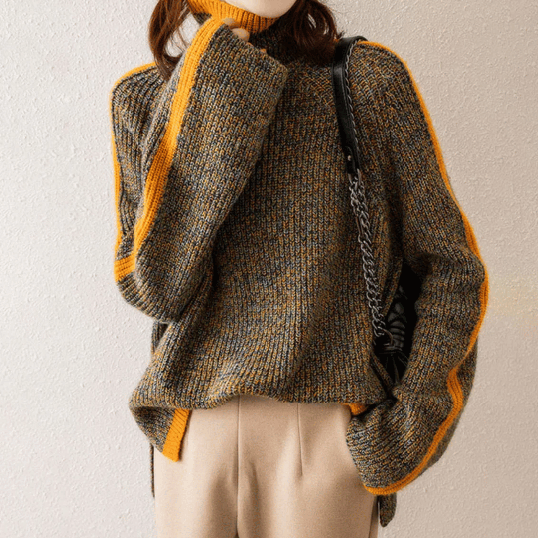 GR | Ravelyn melange knit turtleneck sweater