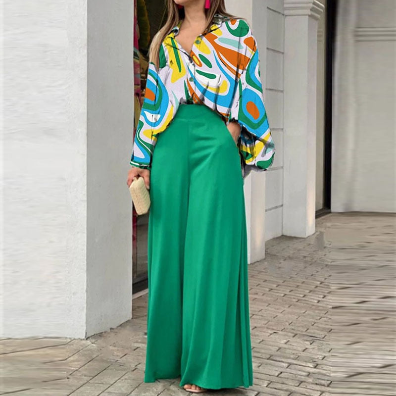 GR Women's Suit | Elegant 2-piece women's suit with luxury print