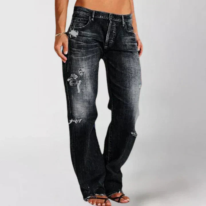 GR | Lockere Jeans mit Weitem Bein für Frauen
