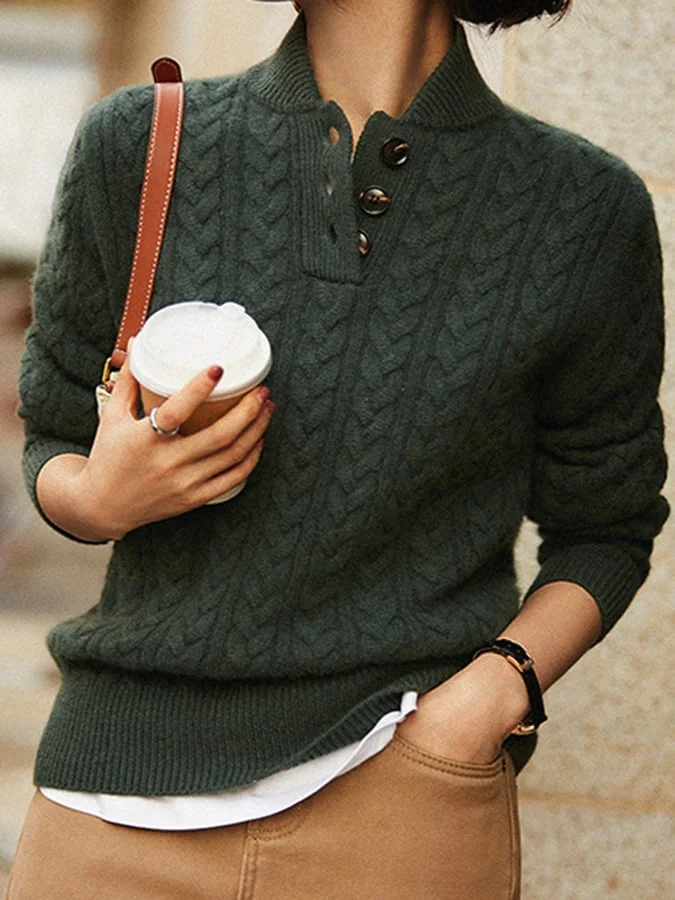 GR | Cable-knit winter sweater for women