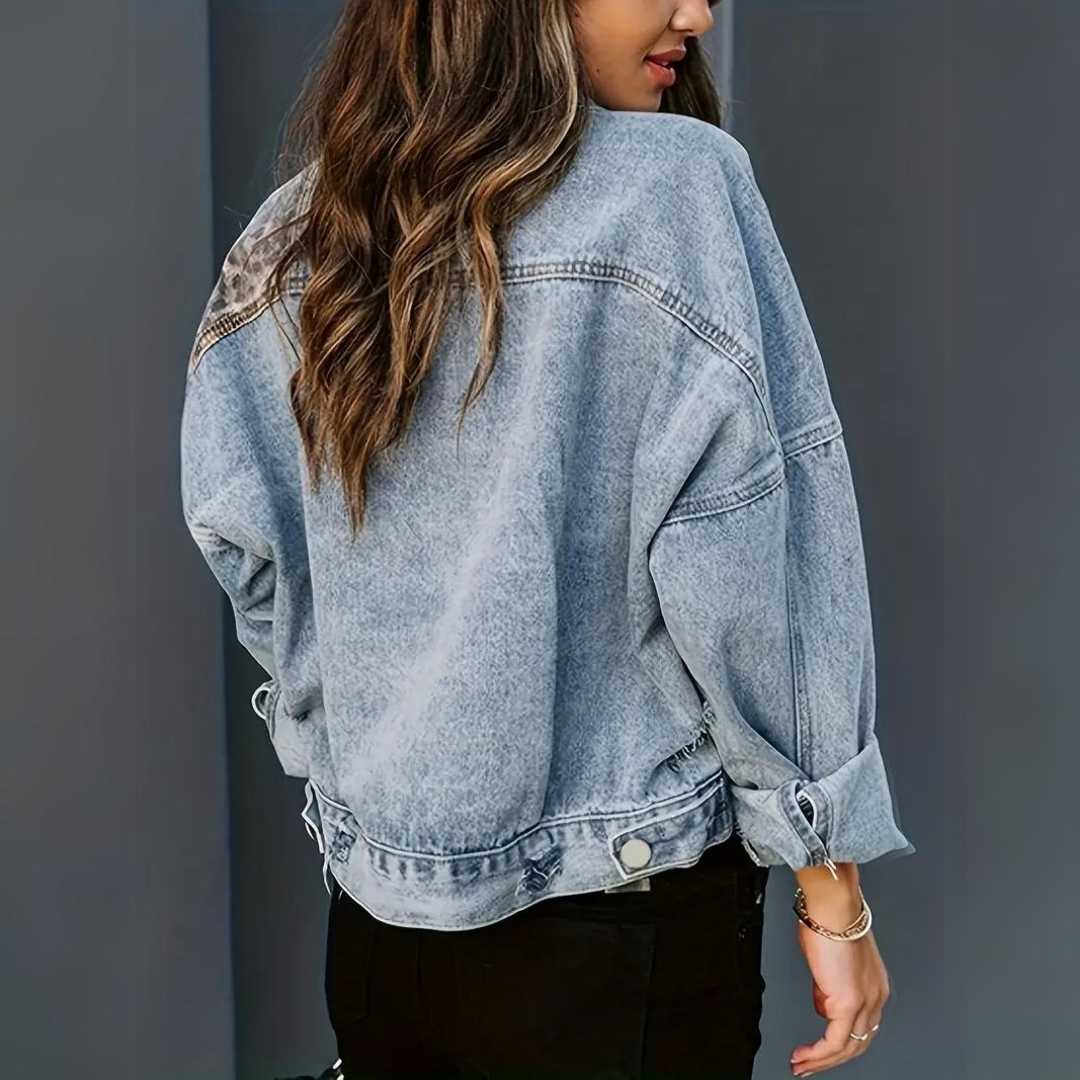 GR | Trendy jacket with leopard print
