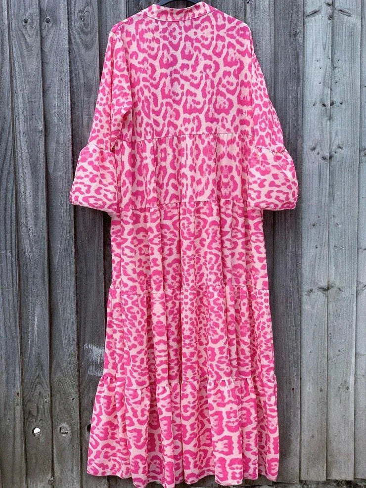 GR | Stylish summer dress with leopard print