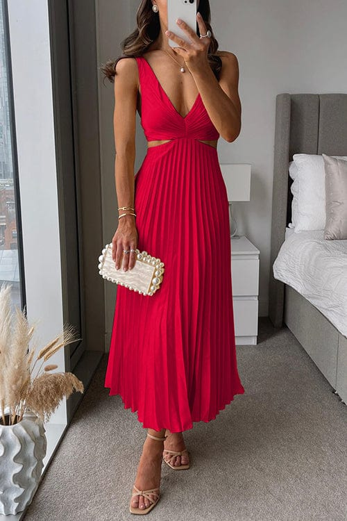 GR | Women's Pleated Satin Dress