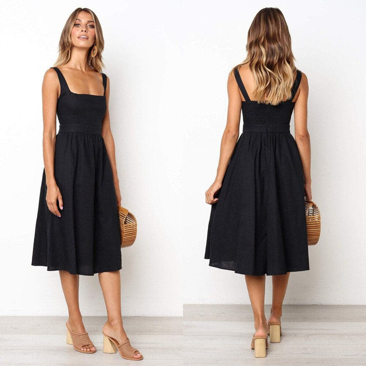 GR | Elegantes Ärmelloses Kleid für Den Sommer