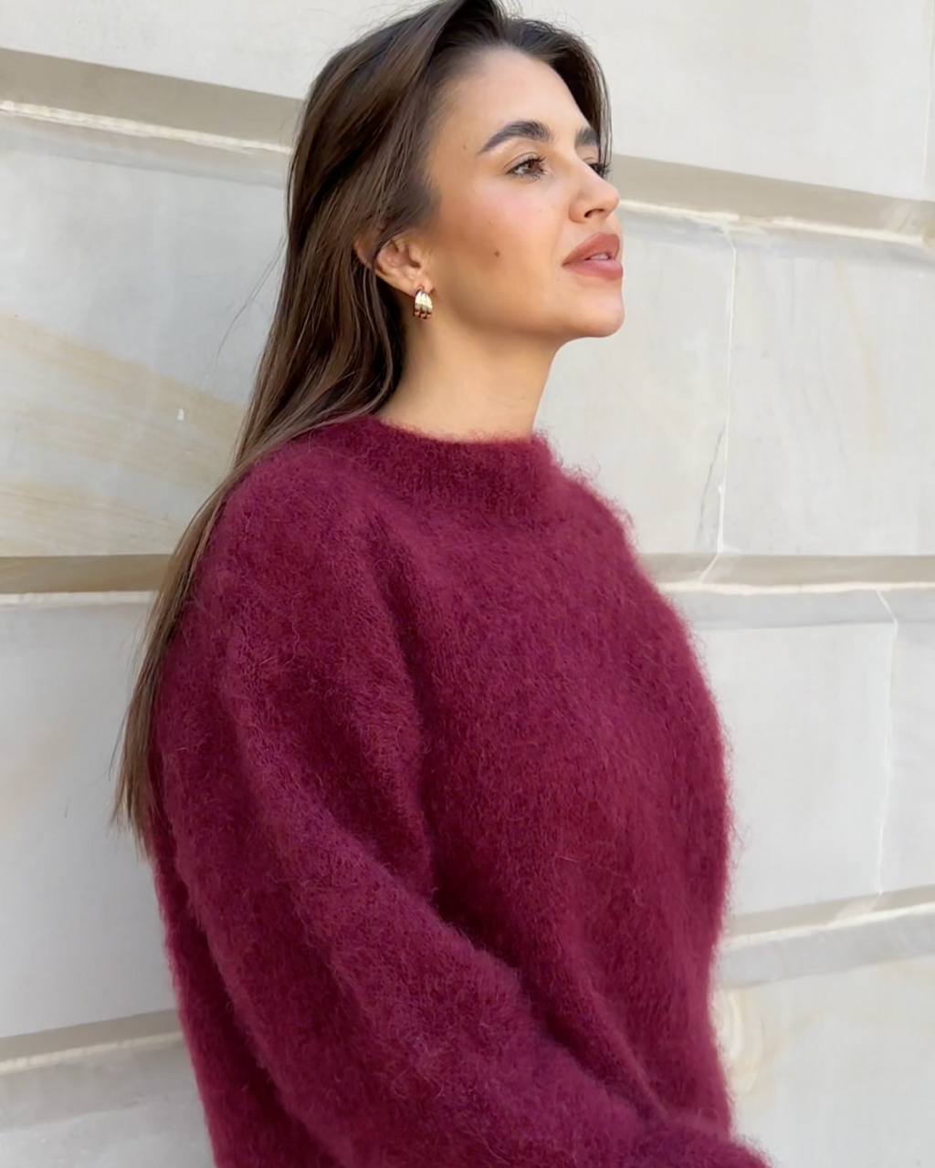 GR | Mohair blend pullover with round neck