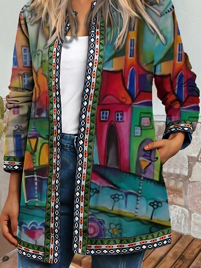 GR | Women's Ethnic Floral Coat Jacket 