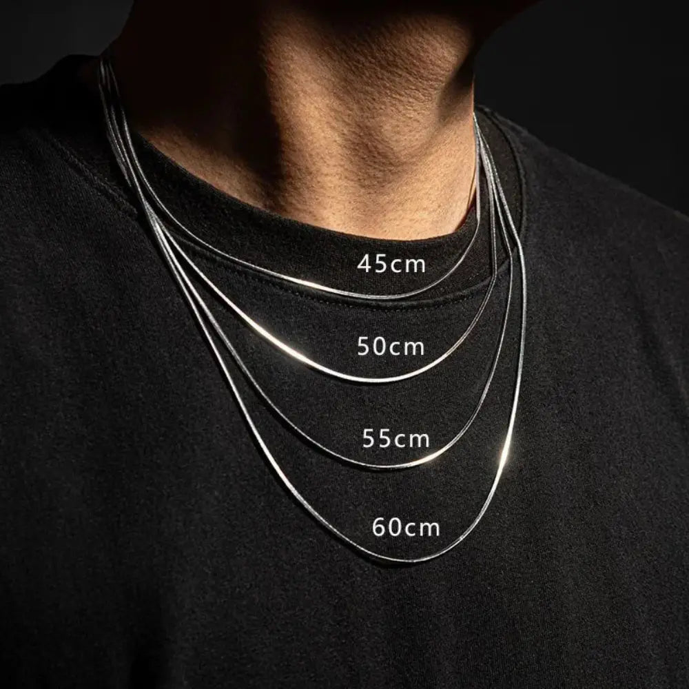 GR | 2mm Snake Link Chain 925 Sterling Silver Necklace
