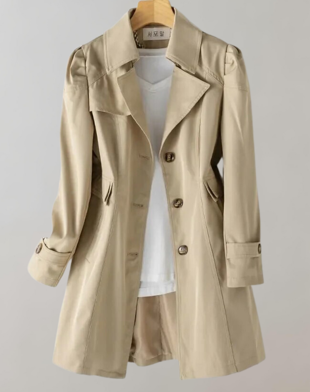 GR | Women's Single-Breasted Trench Coat