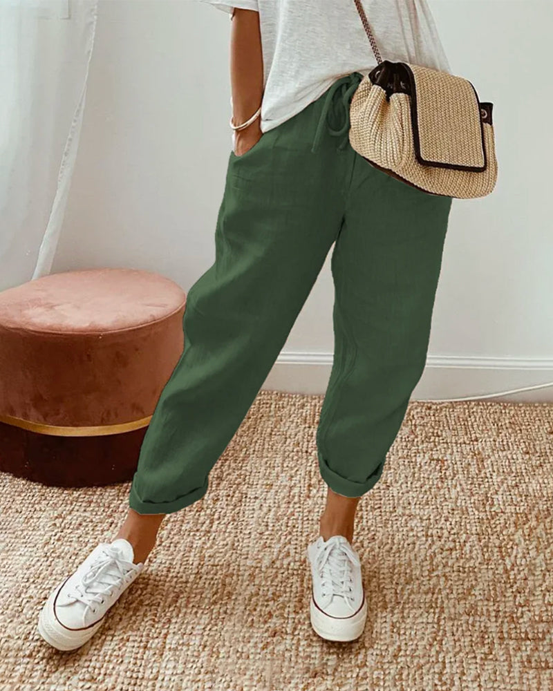 GR | Trousers made of cotton and linen