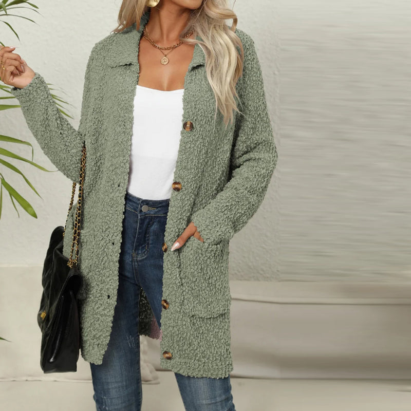 GR | Lässiger Einfarbiger Cardigan