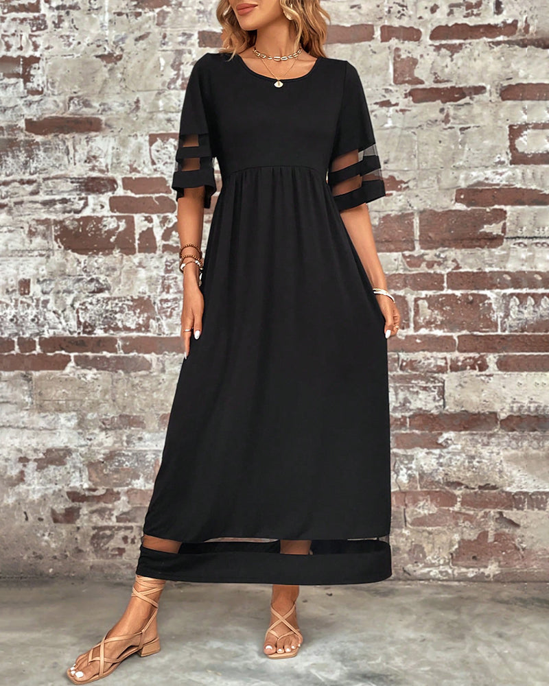 GR | Elegant dress with a round neckline