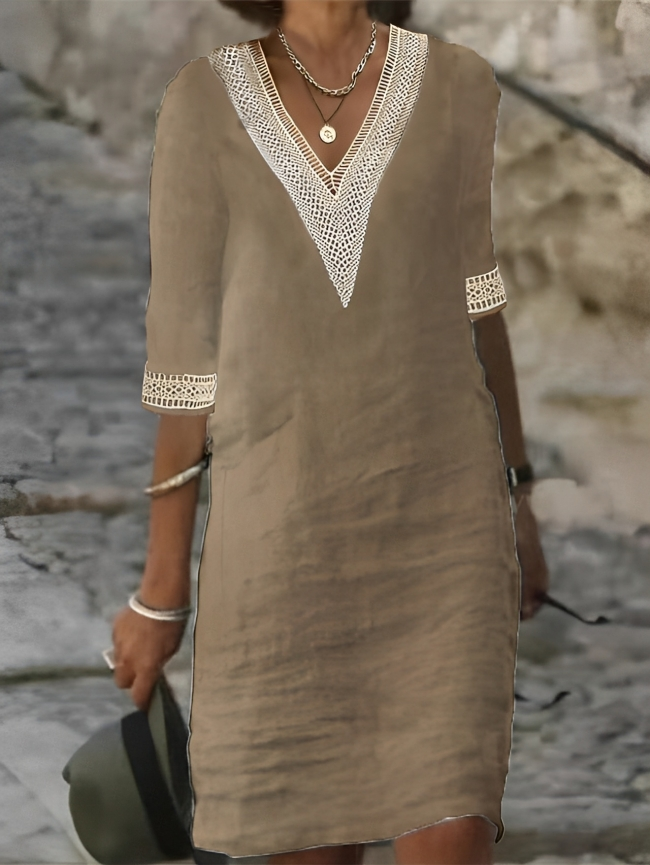 GR | Women's Cotton-Linen Dress Casual & Comfortable