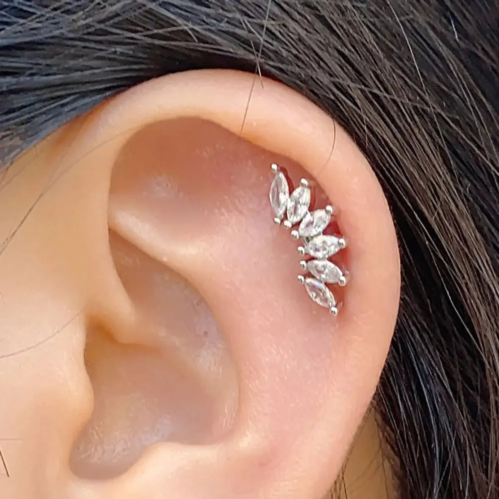 GR | Tragus Helix 925 Silver Earrings for Women