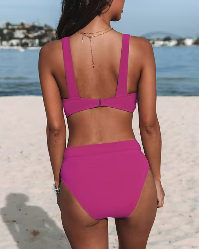 GR | High-waisted, support bikini set for women
