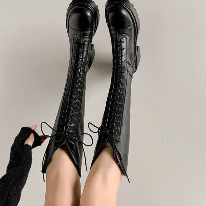 GR | High Boots Women's Boots with Laces and Sturdy Heel