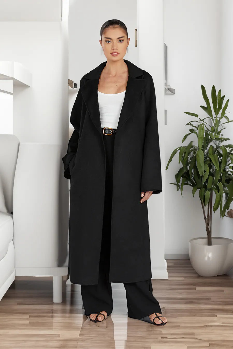 GR Trench Coat | Stylish long women's trench coat in an oversized style