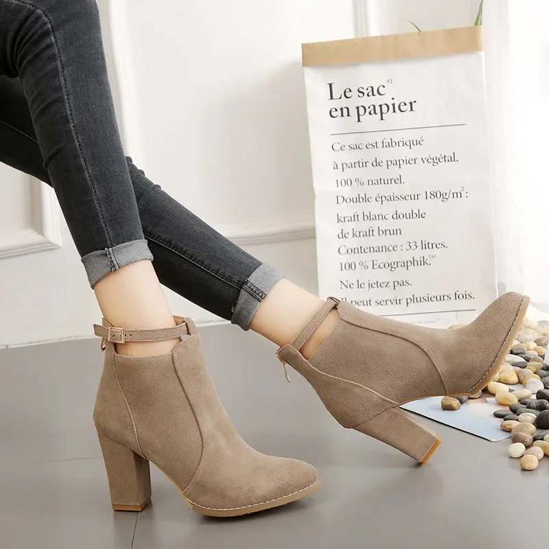GR | High block heel boots for women