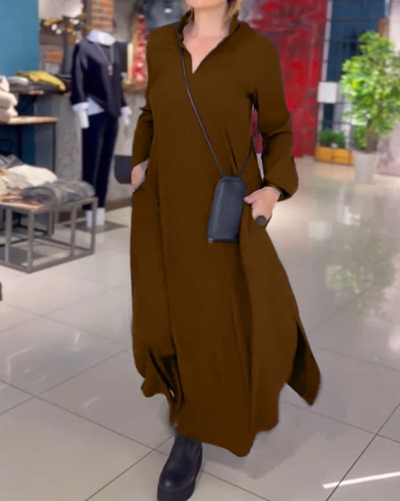 GR long dress with side slit 