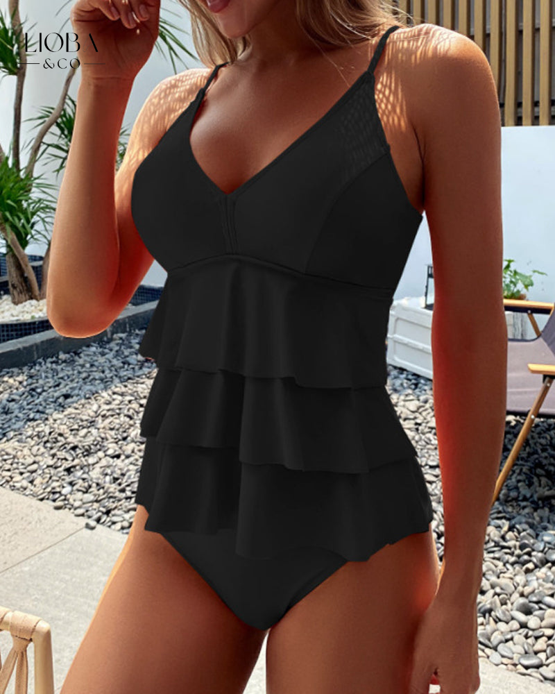 GR | SOLID COLOR TANKINI 