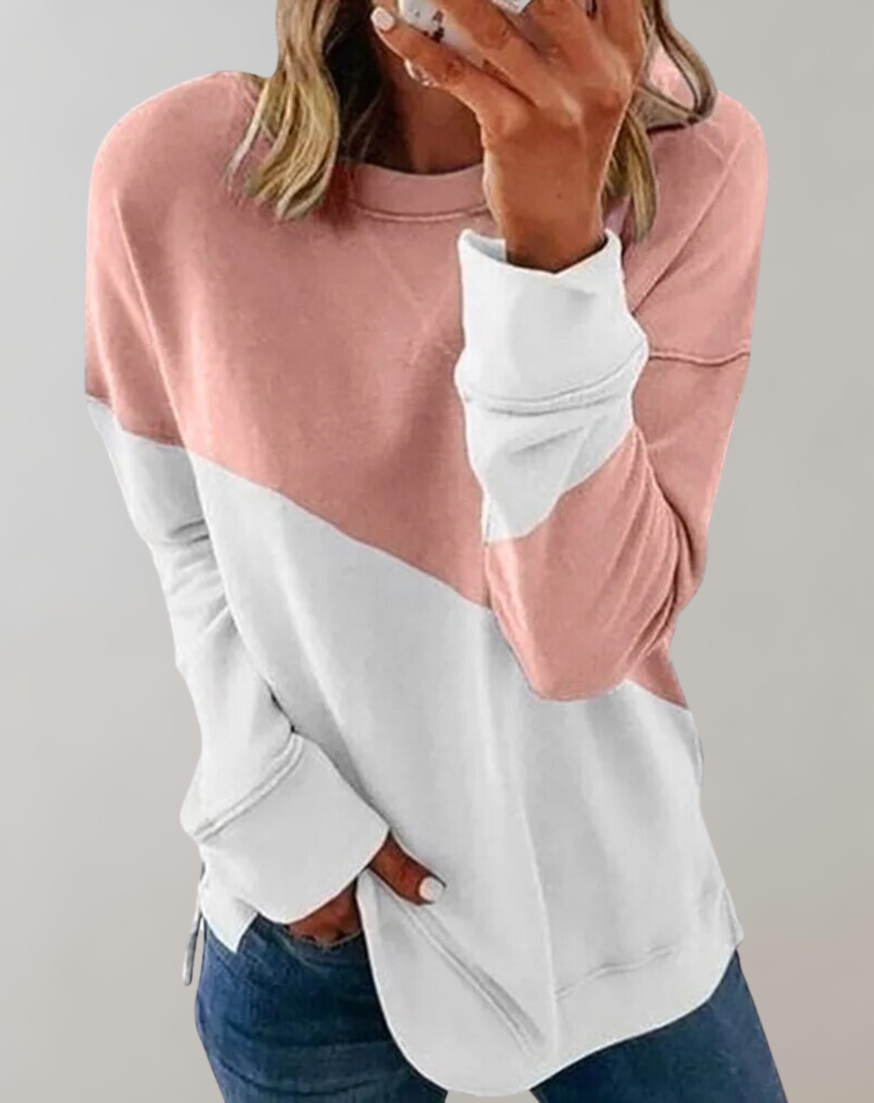 GR - O-neck sweatshirt for women