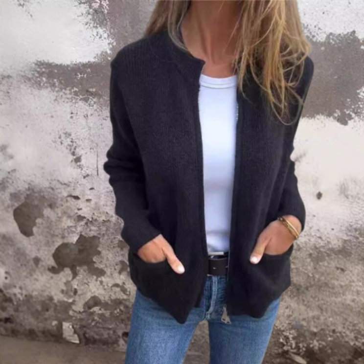 GR | Super soft, warm cardigan with zipper