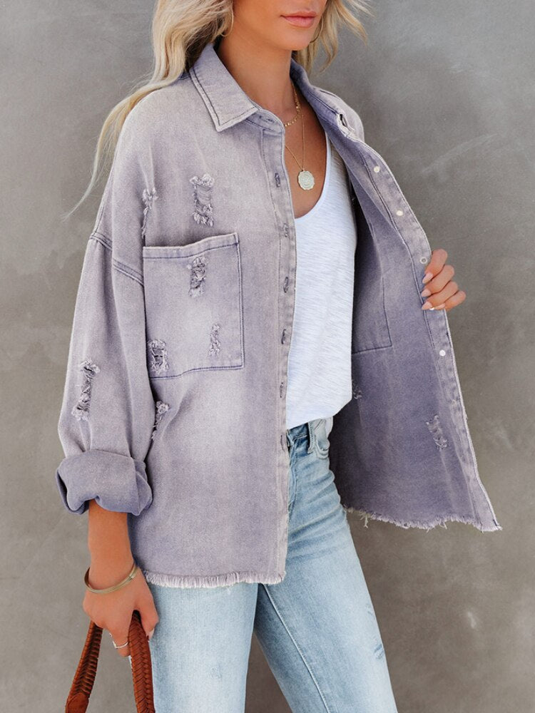 GR | Trendy denim jacket for women - stylish and versatile