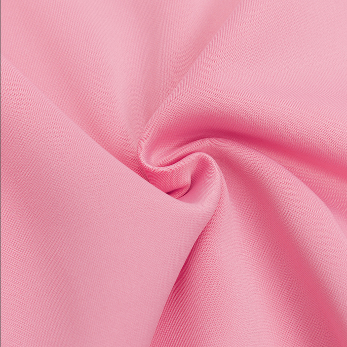 Asymmetrical, figure-hugging midi dress with a ruffled collar | Pink